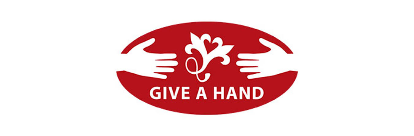 give a hand logo